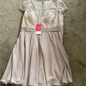 NWT formal JJ’S House Size 18W Taupe Color Just Below the Knee